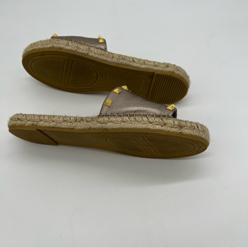 Vidorreta Espadrille Sandals Metallic Studded Slides Flats Size 10 Women - Picture 12 of 17